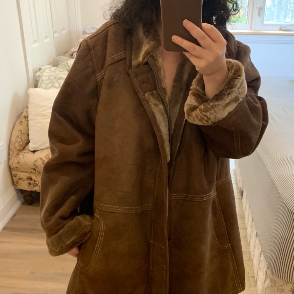 Vintage suede look jacket
